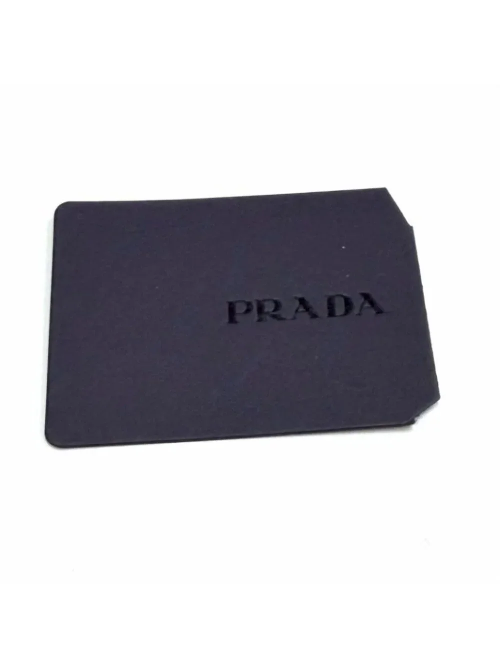 Prada Triangle Logo Stripe Leather Canvas Tote Brown White - Picture 13 of 14